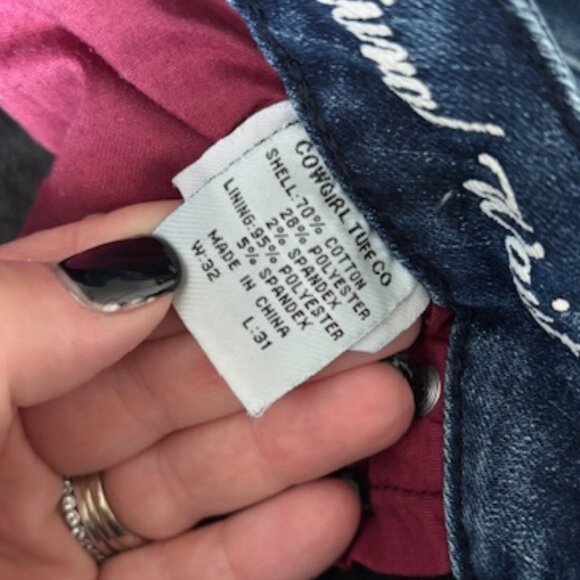 Cowgirl Tuff Women's Boot Cut Jeans - Dark Blue - Picture 6 of 6